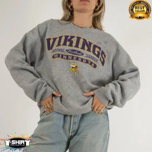 Vintage NFL Minnesota Vikings Logo Shirt, American Sport Shirt, Football Fan Gif